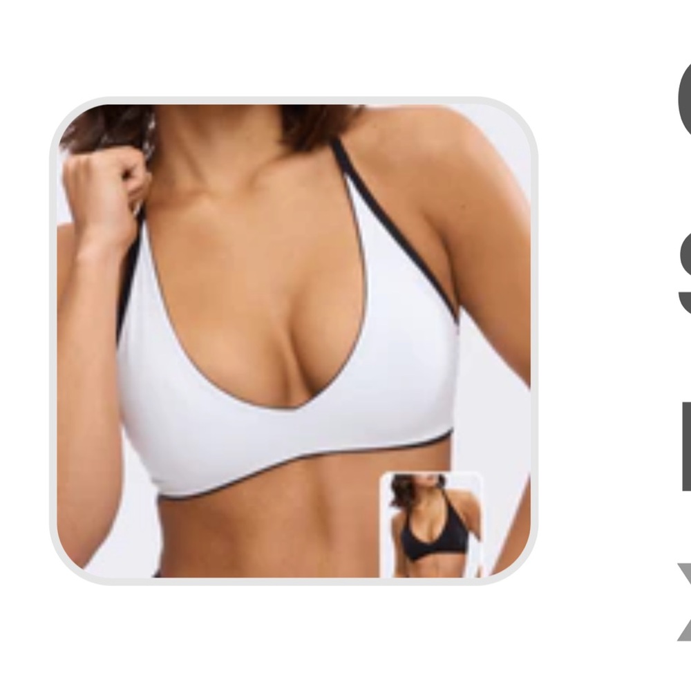 BuffBunny White and Black Sports Bra
